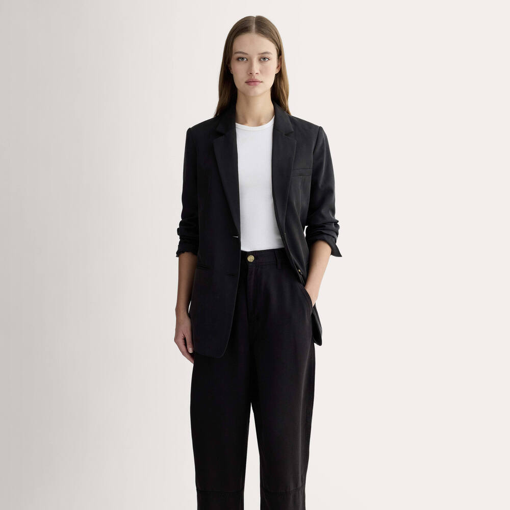 Everlane Women's Chino in Buttersoft in Black, Size 14